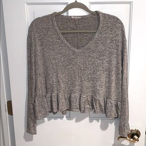 V-neck Peplum Sweater